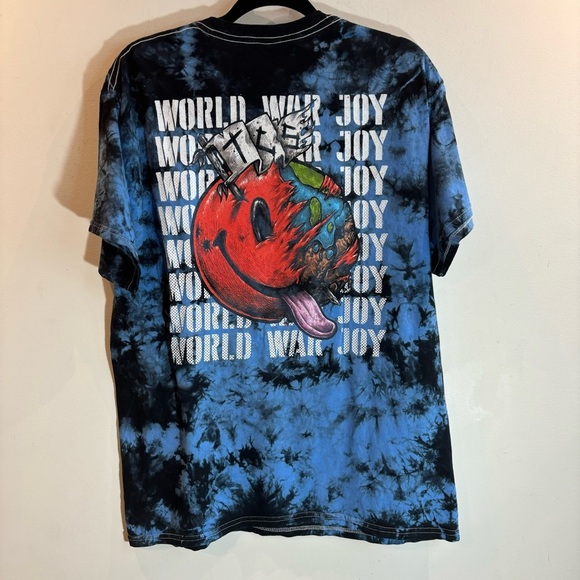 THE CHAINSMOKERS Sz L Tie Dye World War Joy Concert Short Sleeve Tee T-Shirt - Picture 4 of 5